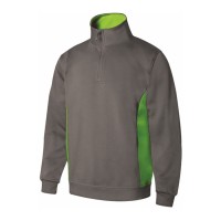 SWEAT SHIRT M/FECHO CINZA/VERDE LIMA 105704